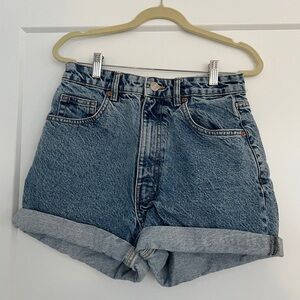 Zara High Waist Blue Shorts, Size 6